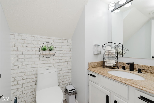 6136 Sandcherry Dr, Indianapolis, IN 46236 - bathroom featuring lofted ceiling and vanity