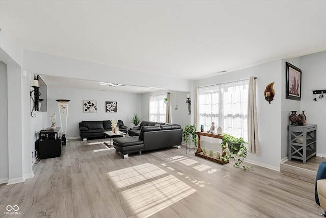 6136 Sandcherry Dr, Indianapolis, IN 46236 - living room with light wood-style flooring and baseboards