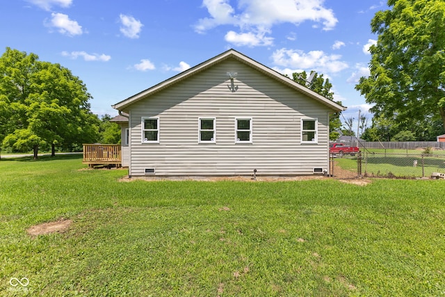 4359 N State Road 75th Hwy, North Salem, IN 46165 - view of property exterior with crawl space and a deck