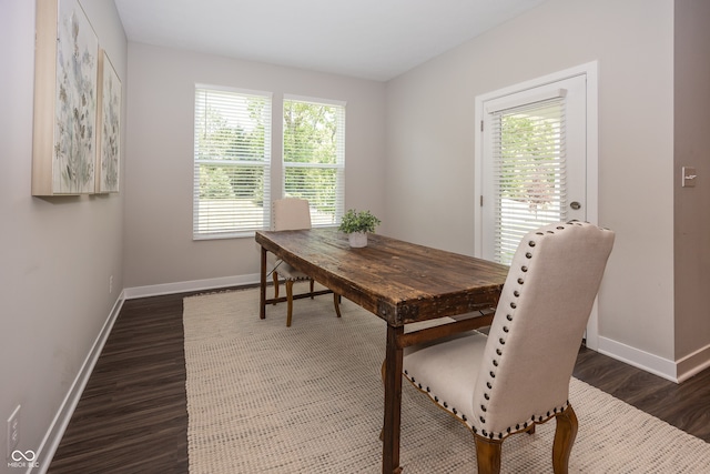 20141 Willenhall Way, Westfield, IN 46074 - dining space with baseboards and dark wood-type flooring