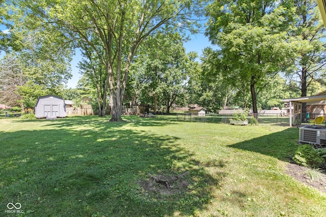 296 Summit Ridge Dr, Greenwood, IN 46142 - fenced backyard featuring a shed