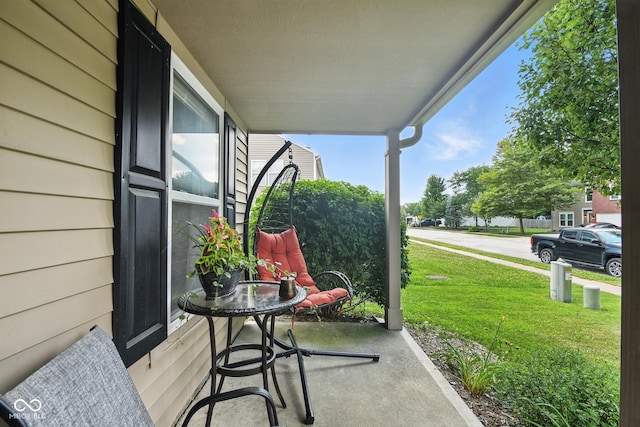 8147 Retreat Ln, Indianapolis, IN 46259 - porch featuring a yard