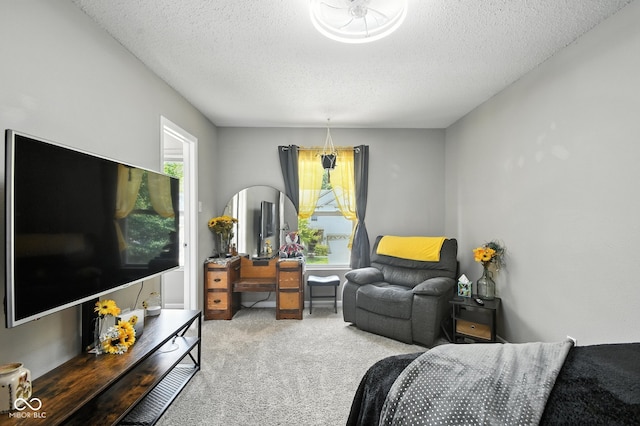 8147 Retreat Ln, Indianapolis, IN 46259 - carpeted bedroom featuring a textured ceiling