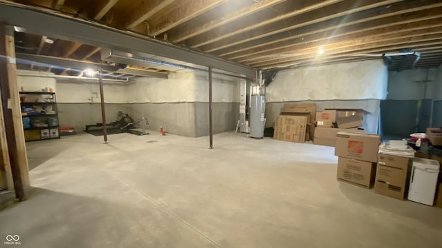 4081 Lotus St, Plainfield, IN 46168 - unfinished basement with water heater