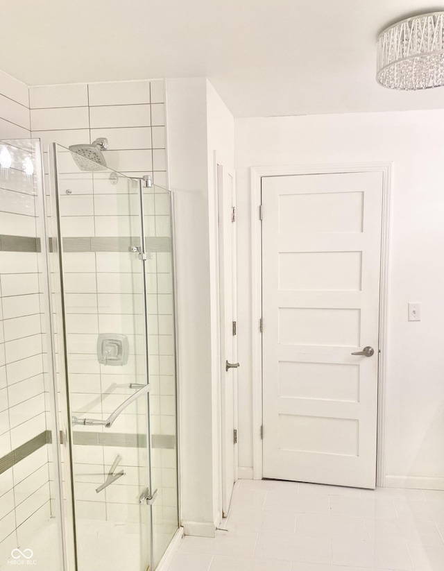 401 Dellwood Dr, Covington, IN 47932 - full bath featuring a shower stall and tile patterned floors
