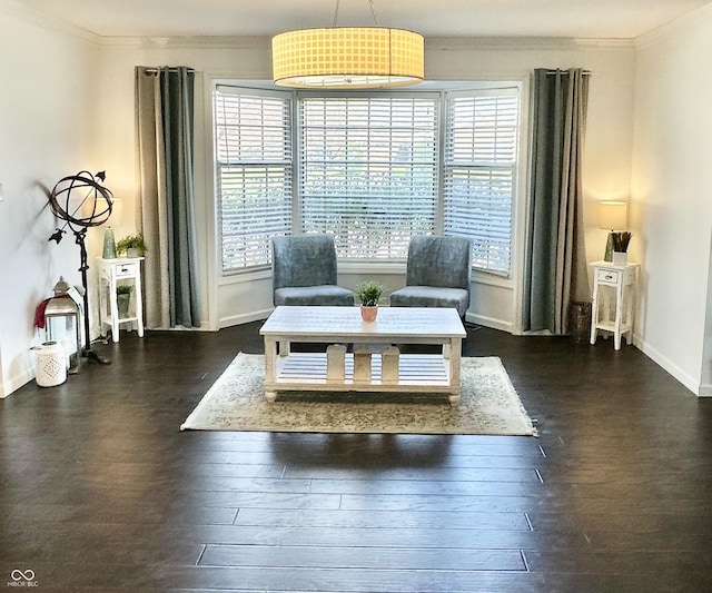 401 Dellwood Dr, Covington, IN 47932 - sitting room featuring crown molding, hardwood / wood-style floors, and healthy amount of natural light