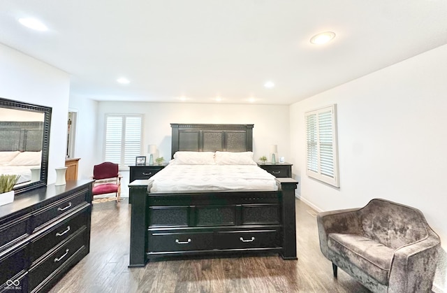 401 Dellwood Dr, Covington, IN 47932 - bedroom with recessed lighting and dark wood-type flooring
