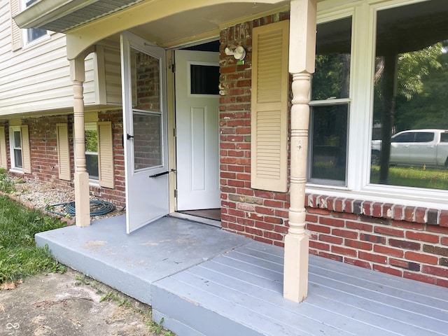 3911 Eastwind St, Indianapolis, IN 46237 - property entrance with brick siding and covered porch
