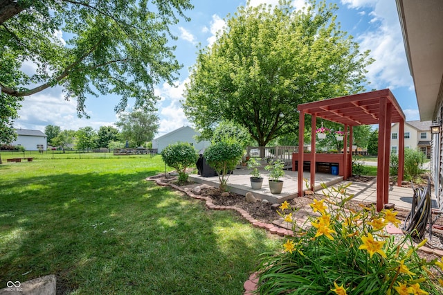 8365 Captain Dr, Avon, IN 46123 - view of yard featuring a patio and a pergola