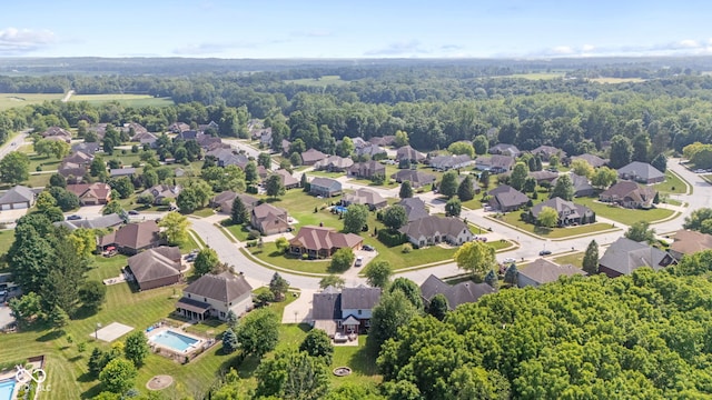 5910 Hickory Woods Dr, Plainfield, IN 46168 - aerial view of residential area featuring a heavily wooded area