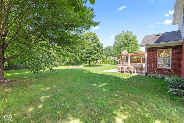 5910 Hickory Woods Dr, Plainfield, IN 46168 - view of green lawn with a patio
