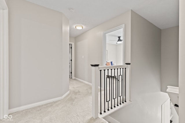 5910 Hickory Woods Dr, Plainfield, IN 46168 - corridor featuring an upstairs landing and carpet floors