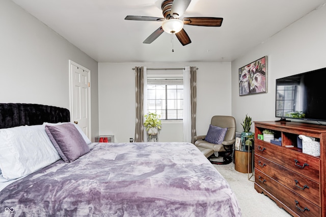 2206 Boston Ct Unit B, Indianapolis, IN 46228 - bedroom with light carpet and ceiling fan