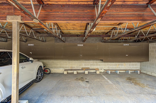 2206 Boston Ct Unit B, Indianapolis, IN 46228 - garage with concrete block wall