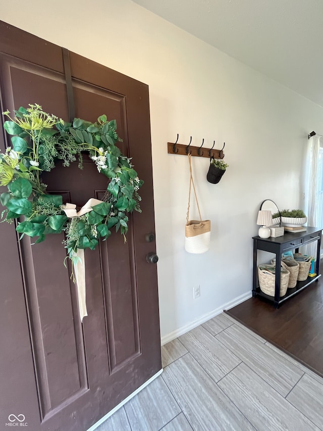 258 Center Ln, Crawfordsville, IN 47933 - foyer with wood finished floors and baseboards