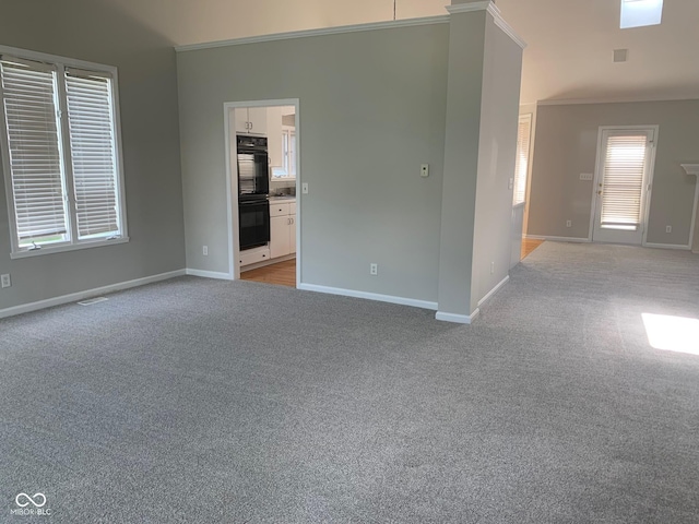 9532 Pinecreek Dr, Indianapolis, IN 46256 - unfurnished room featuring light colored carpet and ornamental molding