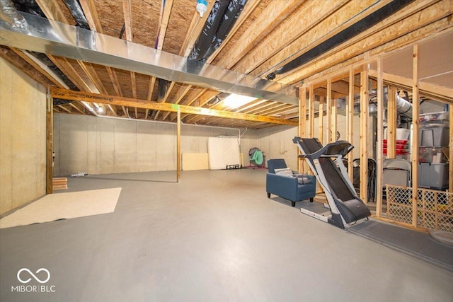 1615 N Blue Rd, Greenfield, IN 46140 - view of unfinished below grade area