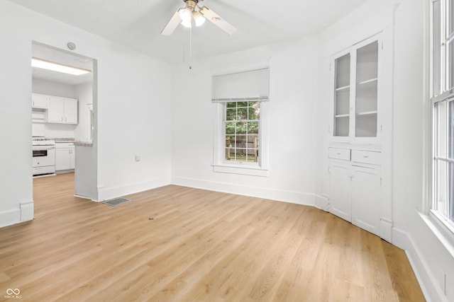 525 N Concord St N, Indianapolis, IN 46222 - spare room with light wood-style floors and a ceiling fan