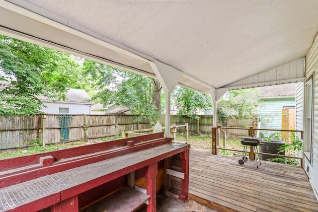 525 N Concord St N, Indianapolis, IN 46222 - deck featuring a fenced backyard
