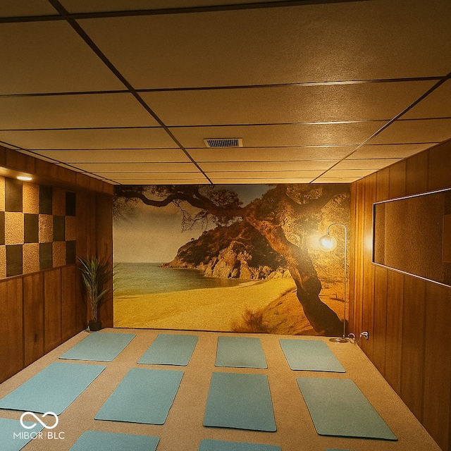6209 N Parker St, Indianapolis, IN 46220 - hall featuring wooden walls and a paneled ceiling