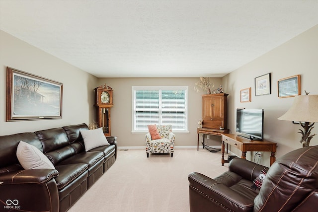 823 Colin Dr, Avon, IN 46123 - living area featuring light carpet and a textured ceiling