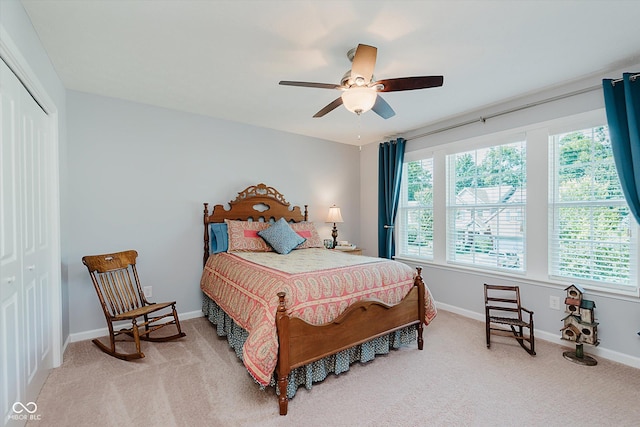 823 Colin Dr, Avon, IN 46123 - bedroom featuring a closet, carpet flooring, and ceiling fan