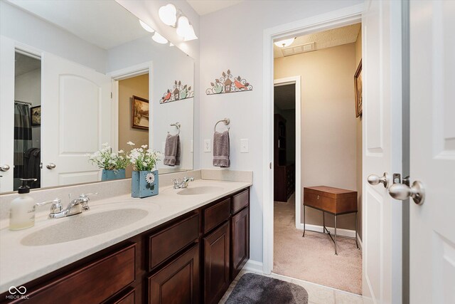 823 Colin Dr, Avon, IN 46123 - full bath featuring double vanity and baseboards