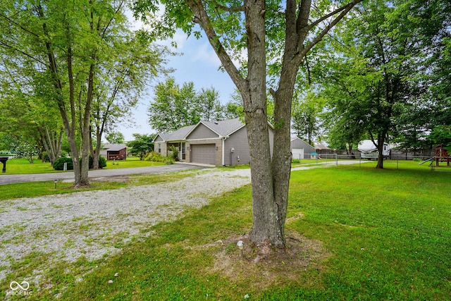 6020 E Smokey View Rd, Mooresville, IN 46158 - view of front of property with a garage and driveway