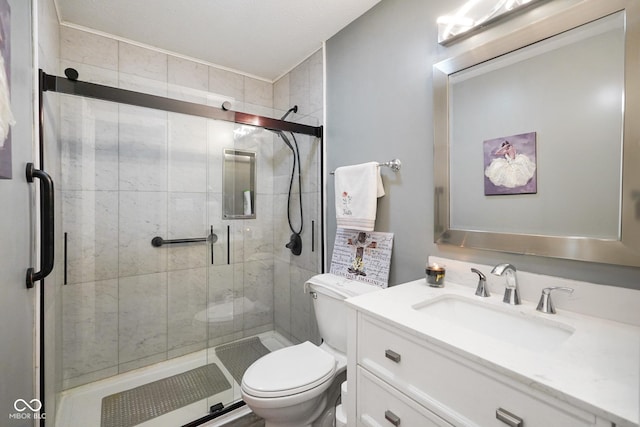 6020 E Smokey View Rd, Mooresville, IN 46158 - bathroom with vanity and a stall shower