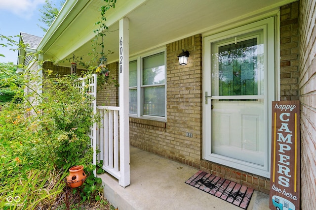 6020 E Smokey View Rd, Mooresville, IN 46158 - entrance to property featuring a porch and brick siding
