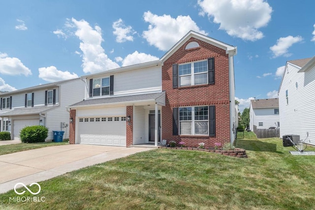 10450 Wintergreen Way, Indianapolis, IN 46234 - traditional home featuring brick siding, driveway, and an attached garage