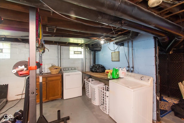 3459 W Michigan St, Indianapolis, IN 46222 - basement with washing machine and dryer