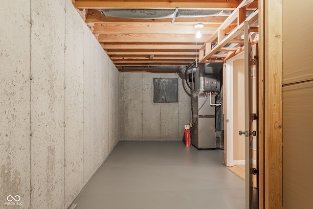 7621 Forest Dr, Fishers, IN 46038 - unfinished basement with heating unit