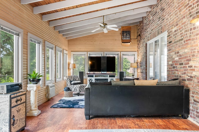115 Jordan Rd, Indianapolis, IN 46217 - sunroom / solarium featuring wood finished floors and wooden walls