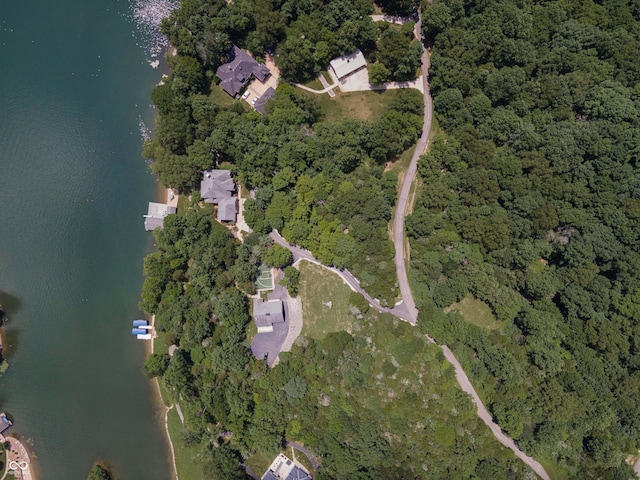 13299 W Wildflower Dr, Columbus, IN 47201 - aerial overview of property's location with a nearby body of water and a forest
