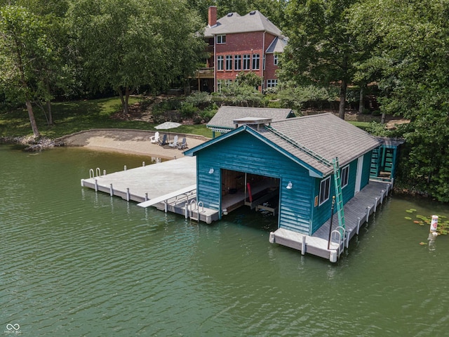 13299 W Wildflower Dr, Columbus, IN 47201 - dock featuring a water view