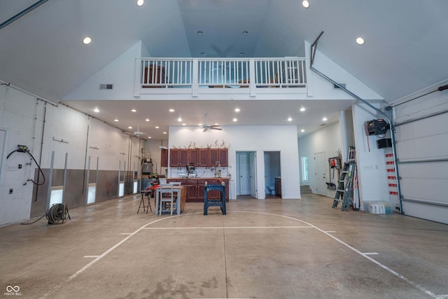 13299 W Wildflower Dr, Columbus, IN 47201 - garage with recessed lighting