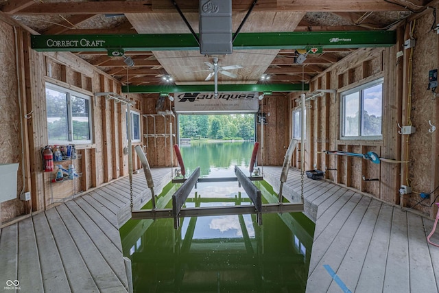 13299 W Wildflower Dr, Columbus, IN 47201 - dock area with a water view and boat lift