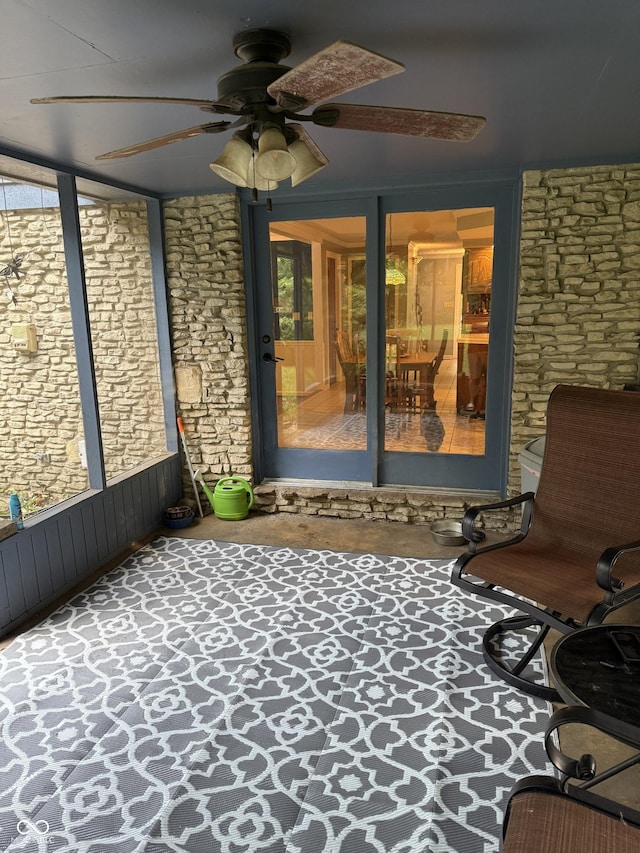 10308 Stormhaven Way, Indianapolis, IN 46256 - sunroom featuring ceiling fan
