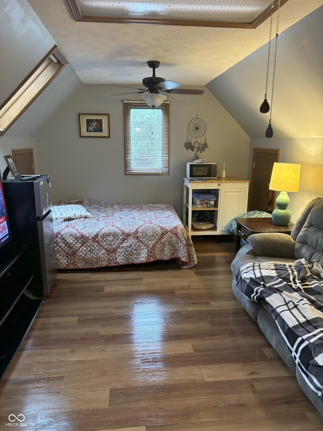 10308 Stormhaven Way, Indianapolis, IN 46256 - bedroom with vaulted ceiling and wood finished floors