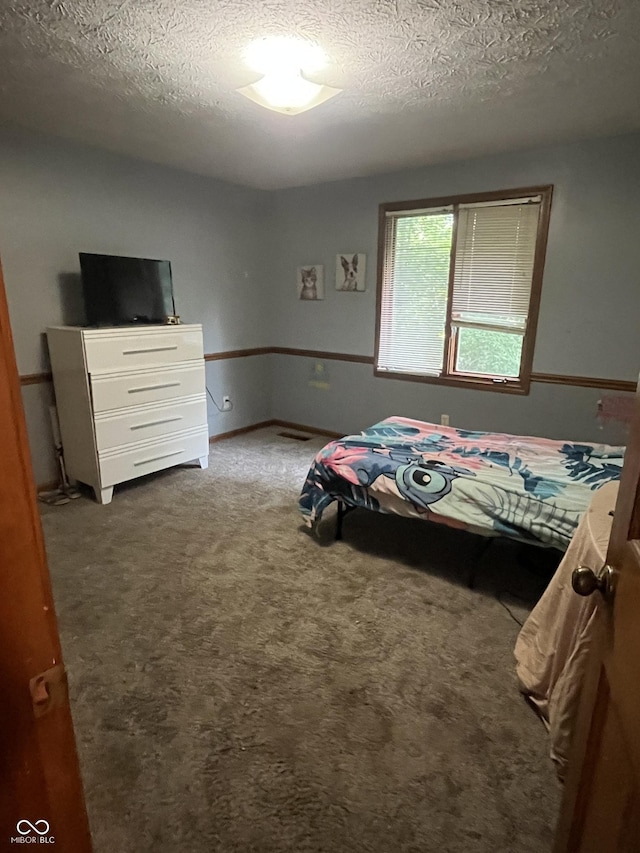 10308 Stormhaven Way, Indianapolis, IN 46256 - carpeted bedroom featuring a textured ceiling