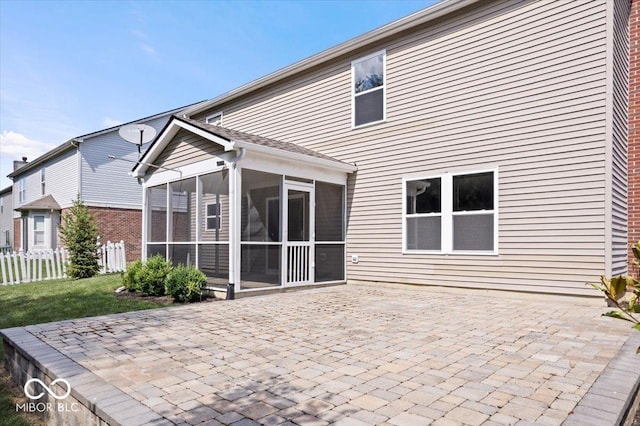 13386 Smokey Quartz Ln, Fishers, IN 46038 - rear view of property featuring a patio and a sunroom