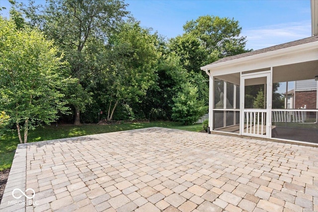 13386 Smokey Quartz Ln, Fishers, IN 46038 - view of patio / terrace with a sunroom