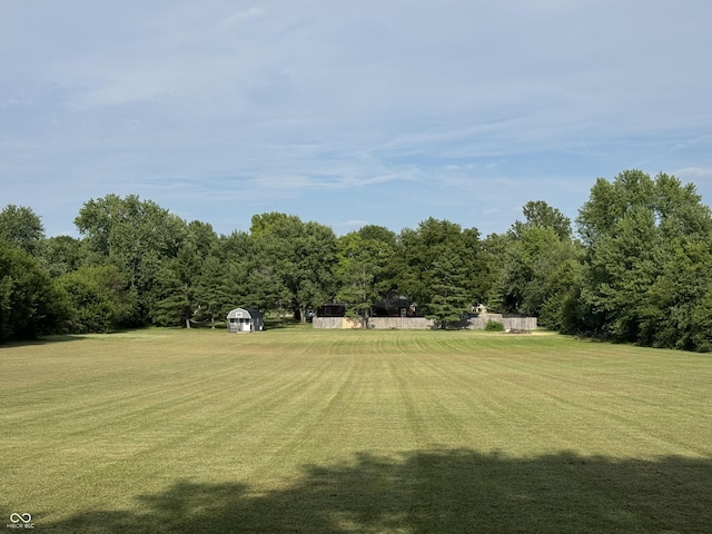 5818 N Fortville Pike, Greenfield, IN 46140 - view of grassy yard with a storage unit