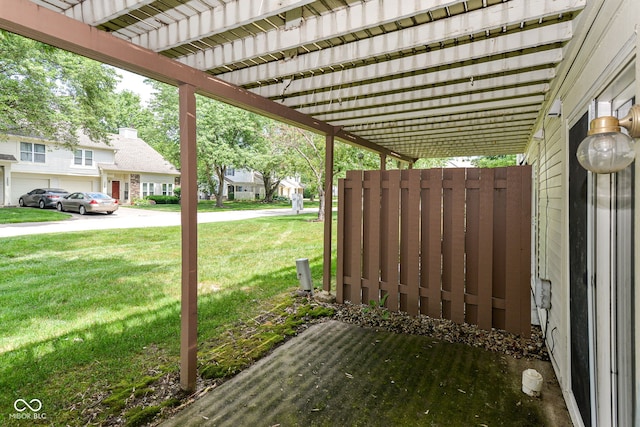 7547 Prairie Lake Dr, Indianapolis, IN 46256 - wooden deck with a lawn and a residential view