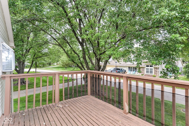7547 Prairie Lake Dr, Indianapolis, IN 46256 - wooden terrace with a yard