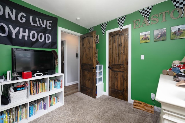 2748 S Meridian Rd, Greenfield, IN 46140 - rec room featuring carpet floors and baseboards