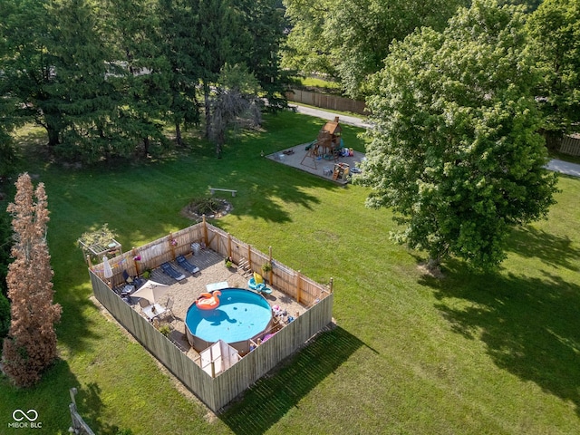 2748 S Meridian Rd, Greenfield, IN 46140 - drone / aerial view of a pool