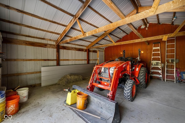 2748 S Meridian Rd, Greenfield, IN 46140 - garage with metal wall