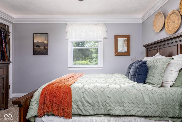 2748 S Meridian Rd, Greenfield, IN 46140 - bedroom with carpet floors and ornamental molding